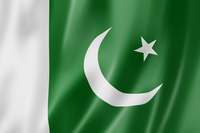 Drapeau national pakistanais en polyester imprimé numériquement 90x150cm, écologique, style flottant