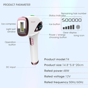 Appareil d'épilation IPL portable à usage domestique MLAY OEM ODM, refroidissement par glace, lumière pulsée, épilateur laser indolore pour le visage, le dos et le corps entier - Product Image 2