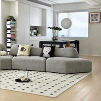 Canapé-lit modulable italien minimaliste pour villa, combinaison multi-personnes en arc, en tissu, nouveau modèle tendance pour appartement et hôtel