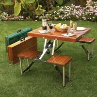 Ensemble de table et chaises pliantes modernes en aluminium pour camping, barbecue et pique-nique, modèle 2026