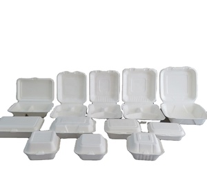 Food Container to Go Containers Grease Resistant Paper Food Disposable Wholesale Biodegradable Waterproof Box Food Packaging