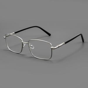 <span class=keywords><strong>Gafas</strong></span> de Metal con Marco Cuadrado Completo y Alambre Dorado, Modelo W7021F, Cómodas para <span class=keywords><strong>Hombre</strong></span>, <span class=keywords><strong>Gafas</strong></span> Danyang al por Mayor - Product Image 6