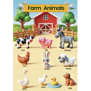 Tùy Chỉnh Trẻ Em Giáo Dục Áp phích In Ấn Bảng Chữ Cái Tiếng Anh Số Hình Dạng Màu Sắc Biểu Đồ Động Vật Mẫu Giáo Lớp Học In Tường - Product Image 4