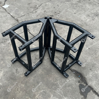 Bloc de charnière d'extrémité de fourche en aluminium 6082-T6 haute résistance, homologué TUV, avec plaque de base à angle réglable pour structure de passerelle