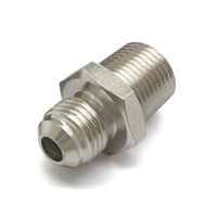 Adaptor Lurus 6AN-3/8NPT Baja Berlapis Nikel AN6 Male Flare ke 3/8"NPT Sambungan Pipa untuk Sistem Pendingin Oli dan Bahan Bakar Otomotif