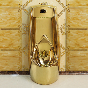 Cảm Ứng Tự Động Treo Tường Người Đàn Ông Của Bồn tiểu Thiết Kế Hiện Đại Vàng Gốm Ktv Bồn tiểu Xô Cho Phòng Tắm Và Khách <span class=keywords><strong>S</strong></span>ạn <span class=keywords><strong>S</strong></span>ử Dụng - Product Image 4