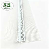 Profilé d'angle en PVC perforé à trous triangulaires avec maille en fibre de verre pour le plâtrage