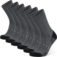 Chaussettes de sport décontractées en polyester/coton avec coussinets, soutien de la voûte plantaire et évacuation de l'humidité, anti-fatigue, pour hommes et femmes