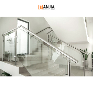 Appartement villa escaliers <span class=keywords><strong>garde</strong></span>-<span class=keywords><strong>corps</strong></span> en verre intérieur en acier inoxydable <span class=keywords><strong>garde</strong></span>-<span class=keywords><strong>corps</strong></span> en verre sans cadre <span class=keywords><strong>garde</strong></span>-<span class=keywords><strong>corps</strong></span> en verre main courante - Product Image 1