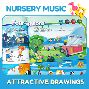 Learn n Play Libros de sonido en <span class=keywords><strong>inglés</strong></span> interactivo Libro de 300 palabras <span class=keywords><strong>para</strong></span> niños con 13 <span class=keywords><strong>actividades</strong></span> de temas de aprendizaje - Product Image 4