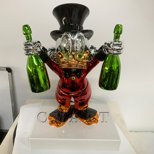 Figurines de collection For Ducks Gallery : Statue Donald Duck Dom Bottle, Statue Scrooge <span class=keywords><strong>Mc</strong></span> Duck Love en résine/fibre de verre pour l'art, thème Champagne et Vin - Product Image 3