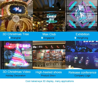 Écran Led Holographique Lecteur de Publicité Ventilateur d'hologramme Résolution HD Épissage Holo Mur Wifi 3D 65cm 4 Lames 766pcs