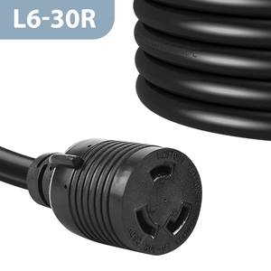 3/10/25/50फीट भारी ड्यूटी sjtw पावर कॉर्ड और एक्सटेंशन कॉर्ड्स L6-30P/<span class=keywords><strong>L6-30R</strong></span> ट्विस्ट लॉक जनरेटर एक्सटेंशन केबल - Product Image 2