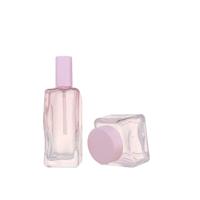 Ensemble de flacons de soin en verre ondulé rose, flacon pompe givré pour sérum, crème, tonique, étiquettes personnalisées, vente en gros