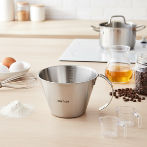 1000ml di plastica eco-friendly misurino bilancia graduata per il tè liquido caffè uso cucina include 100ml 250ml di capacità - Product Image 3