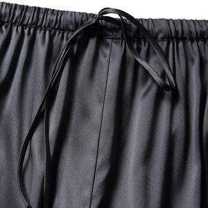 Prix d'usine Dames Couleur Unie <span class=keywords><strong>Pantalon</strong></span> à Jambes Larges <span class=keywords><strong>Pantalon</strong></span> à Cordon Lâche Doux Confortable <span class=keywords><strong>Noir</strong></span> <span class=keywords><strong>Satin</strong></span> de Soie <span class=keywords><strong>Pantalon</strong></span> Long Pour les Femmes - Product Image 3