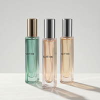 Atomiseur de parfum portable en verre mini 10 ml, flacon vide rechargeable de voyage avec pulvérisation fine et gravure givrée