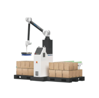 Cobot de palettisation automatique de sacs et de boîtes, robot collaboratif à charge utile élevée de 30 kg, empilage en entrepôt, capteurs de sécurité intégrés, moteur PLC