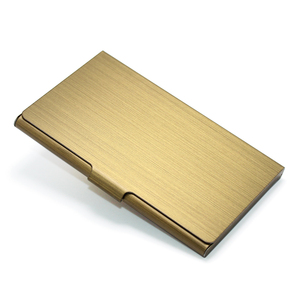 Blu argento nero rosa oro antico bronzo colore rame acciaio inossidabile nome porta carta di credito in metallo regalo scatola di articoli per le imprese - Product Image 2