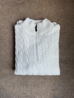 Pull personnalisé haut de gamme en laine épaisse (90 % laine, 10 % cachemire) pour homme et femme, pull de printemps à fermeture éclair 1/4, tricot de luxe