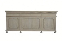 Bureau d'écriture de style rétro américain HL141, style St. James antique, sculpté à la main, design du milieu du siècle, bois de chêne vieilli