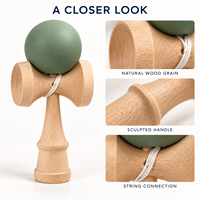 Jouet de compétence Kendama en bois personnalisé avec logo, coloré, pour attraper la balle, cadeau promotionnel écologique pour événements, vente en gros