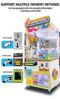 Machine à grue hybride pour jouets en peluche et capsules, à monnayeur, jeu de préhension, défi Jackpot Lucky Hole, pour centre de jeux intérieur LEON Metal