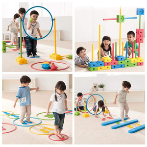 Kit <span class=keywords><strong>de</strong></span> <span class=keywords><strong>jeu</strong></span> d'obstacles pour enfants : Ensemble <span class=keywords><strong>de</strong></span> balançoires et <span class=keywords><strong>de</strong></span> jeux sensoriels combinés pour tout-petits, idéal pour <span class=keywords><strong>la</strong></span> maternelle et les activités extérieures - Product Image 4