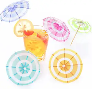 Parapluies en papier pour Cocktail, parapluie pour boisson, taille Mini, drapeau pour hamburgers, Logo imprimé, cure-dent pour Cocktail