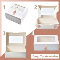 Lot de 30 boîtes cadeaux en carton alimentaire pour desserts, cupcakes et plus, 9x6x3 pouces (blanc) – Boîte à gâteaux, boîte à biscuits, boîte à gâteaux