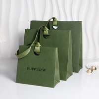 PUPPYSEW Sac en papier pour bijoux, sac de shopping fait main, emballage cadeau pour bijoux, sac en papier personnalisé avec logo