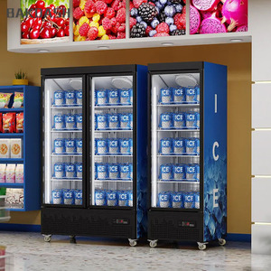 Refrigerador de bebidas de supermercado comercial Vitrina Refrigerador Congelador de cubitos de hielo <span class=keywords><strong>Expositor</strong></span> vertical - Product Image 4
