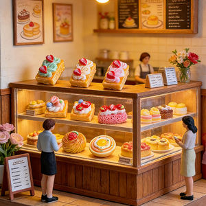 Breloque en résine en forme de gâteau aux fraises simulé, faite à la main, pour Noël, Halloween, pour la décoration de slime, de crème glacée et de desserts miniatures - Product Image 1