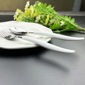 Ensembles de couverts jetables en plastique avec poignée ergonomique, cuillères et fourchettes, design ergonomique, vente en gros - Product Image 5
