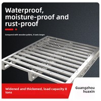 Palettes en acier robustes pour stockage de marchandises, palettes pour chariots élévateurs, logistique, tapis anti-humidité, modèle Q235B, fabriqué en Chine continentale