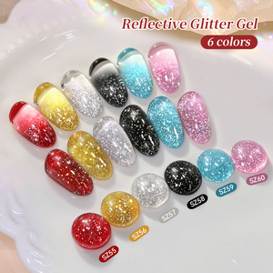 BORN PRETTY OEM Personalized <b>Glitter</b> Diamond Sparkle Reflective <b>Nail</b> Gel Polishes Custom Flash Disco Gel Polish with Logo - Product Image 2