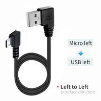 Cable Micro USB 2.0 de 1.5m con Doble Ángulo Recto de 90 Grados, Alta Velocidad de Sincronización de Datos y Carga para Teléfono Móvil y Computadora, MOQ 500