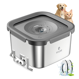 Tanque de agua grande de acero inoxidable de 4l al por mayor de fábrica para perros y gatos, cuenco para perros a prueba de salpicaduras para beber lentamente sin derrames - Product Image 1