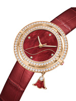 Montre pour femme personnalisable de luxe en or rose, incrustée de cristaux, cadran en nacre, style grande marque, montre élégante pour femme
