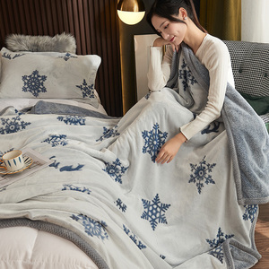 Coperta OEM sottile coperta di velluto corallo coperta letto di <span class=keywords><strong>flanella</strong></span> lenzuolo imbottito singolo strato copriletto coperta - Product Image 3