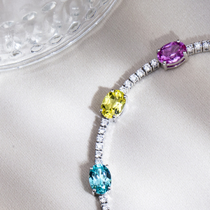 Bijoux Messi personnalisés MSB-635, bracelet tendance en or 18 carats avec pierres précieuses cultivées en laboratoire - Product Image 4