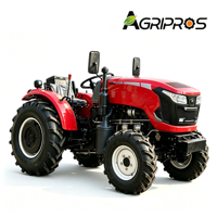 Tracteur compact 50 CV 4x4, petit tracteur agricole, largeur étroite 1250 mm, pour serre et verger, avec rotavator, élévateur hydraulique et attelage 3 points
