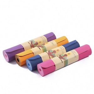 183cm*61cm*6mm Custom Printed Label Yoga Mat Eco Friendly Yoga Exercise Matt TPE Yoga Mat - Product Image 1