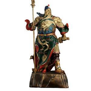 Sculture in Bronzo Personalizzate, Statua <span class=keywords><strong>di</strong></span> Guan Gong con <span class=keywords><strong>Disegno</strong></span> Colorato, Decorazione Feng Shui per Casa, Portafortuna e Ricchezza - Product Image 3