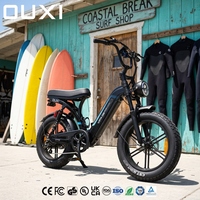 Vélo électrique OUXI Urban Street style cyclomoteur 250W 48V 16.7Ah avec écran couleur intelligent, freins à disque double rotor, Fatbike Q8