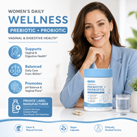 Capsules prébiotiques et probiotiques pour femmes, marque privée OEM, 20 milliards d'UFC, véganes, pour le confort digestif et le soutien immunitaire, complément alimentaire