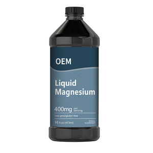 Complément <span class=keywords><strong>de</strong></span> <span class=keywords><strong>magnésium</strong></span> liquide OEM 400 mg par portion - Sans OGM et sans gluten, formule végétarienne pour la relaxation et le soutien du sommeil - Product Image 1