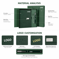 Coffret cadeau exécutif avec carnet et stylo, logo personnalisé, coffret cadeau de journal professionnel haut de gamme pour promotion d'entreprise