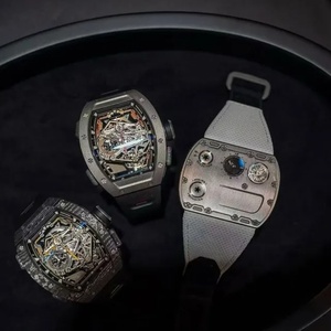 Reloj con Forma de Tonneau, Edición 2026, Cristal de Zafiro y Fibra de Carbono, Esfera Luminosa Esqueletizada, Reloj Mecánico Deportivo de Buceo - Product Image 5