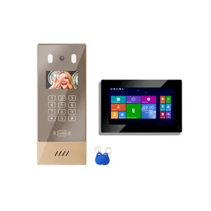 4.3 Inch Video Door Phone High Resolution Touch Screen Monitor Metal Keypad Waterproof Outdoor Unit